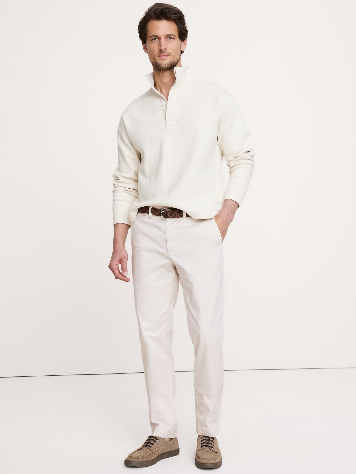 Slim Lived-In Chino Cream White - image 1