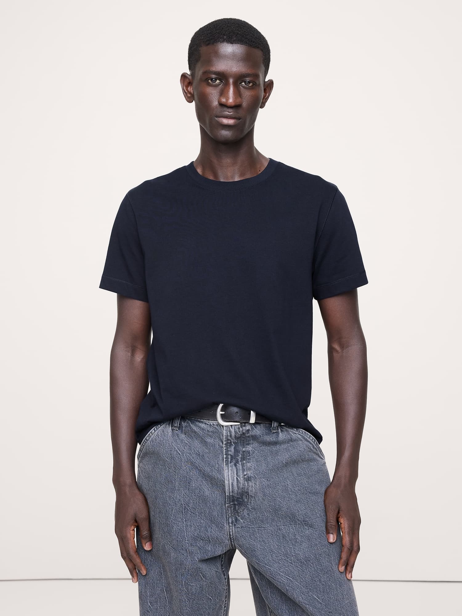 Authentic Supima® Navy Blue T-Shirt - image 1