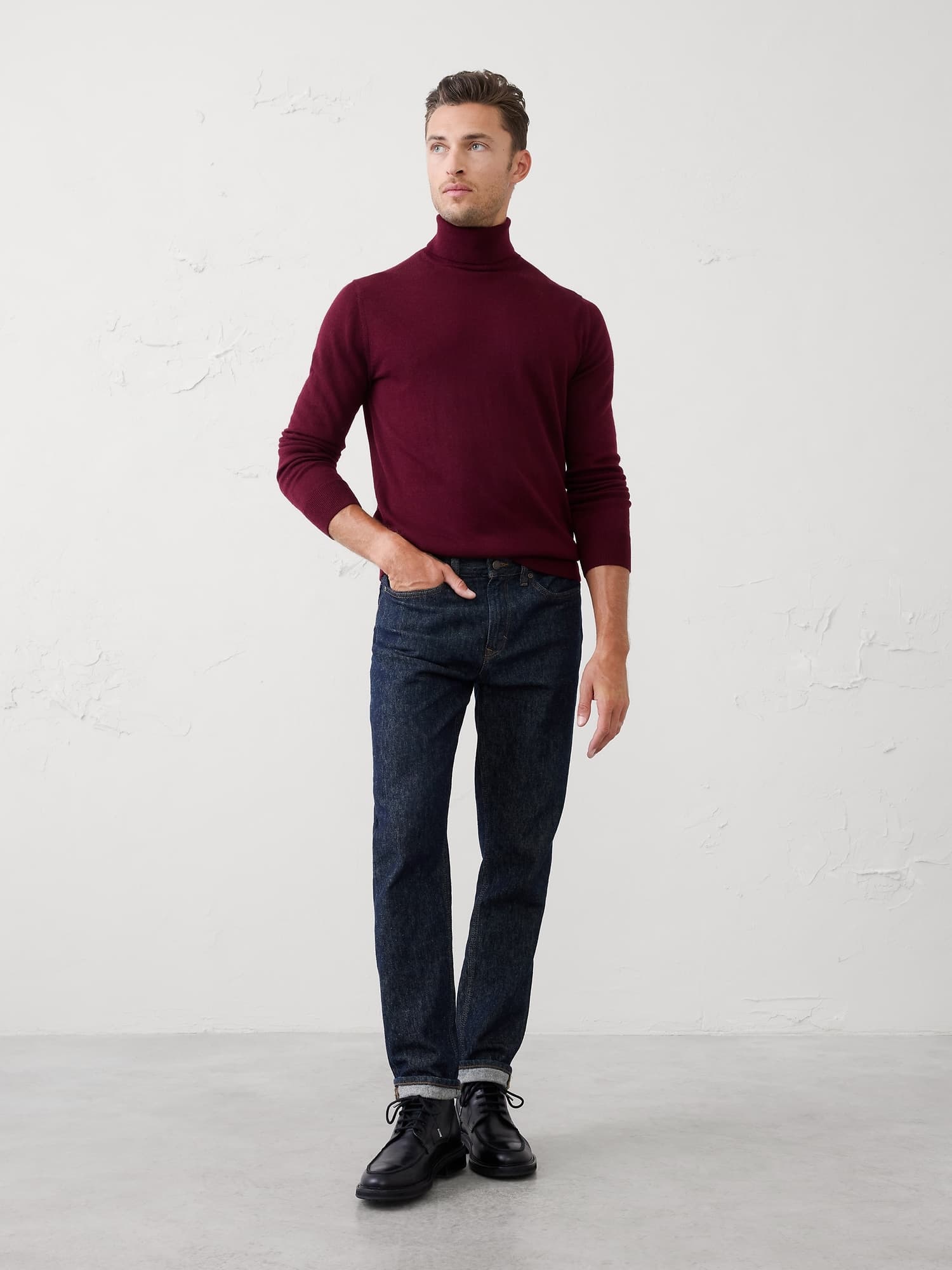 Banana Republic Factory Merino Wool Turtleneck Sweater - image 1
