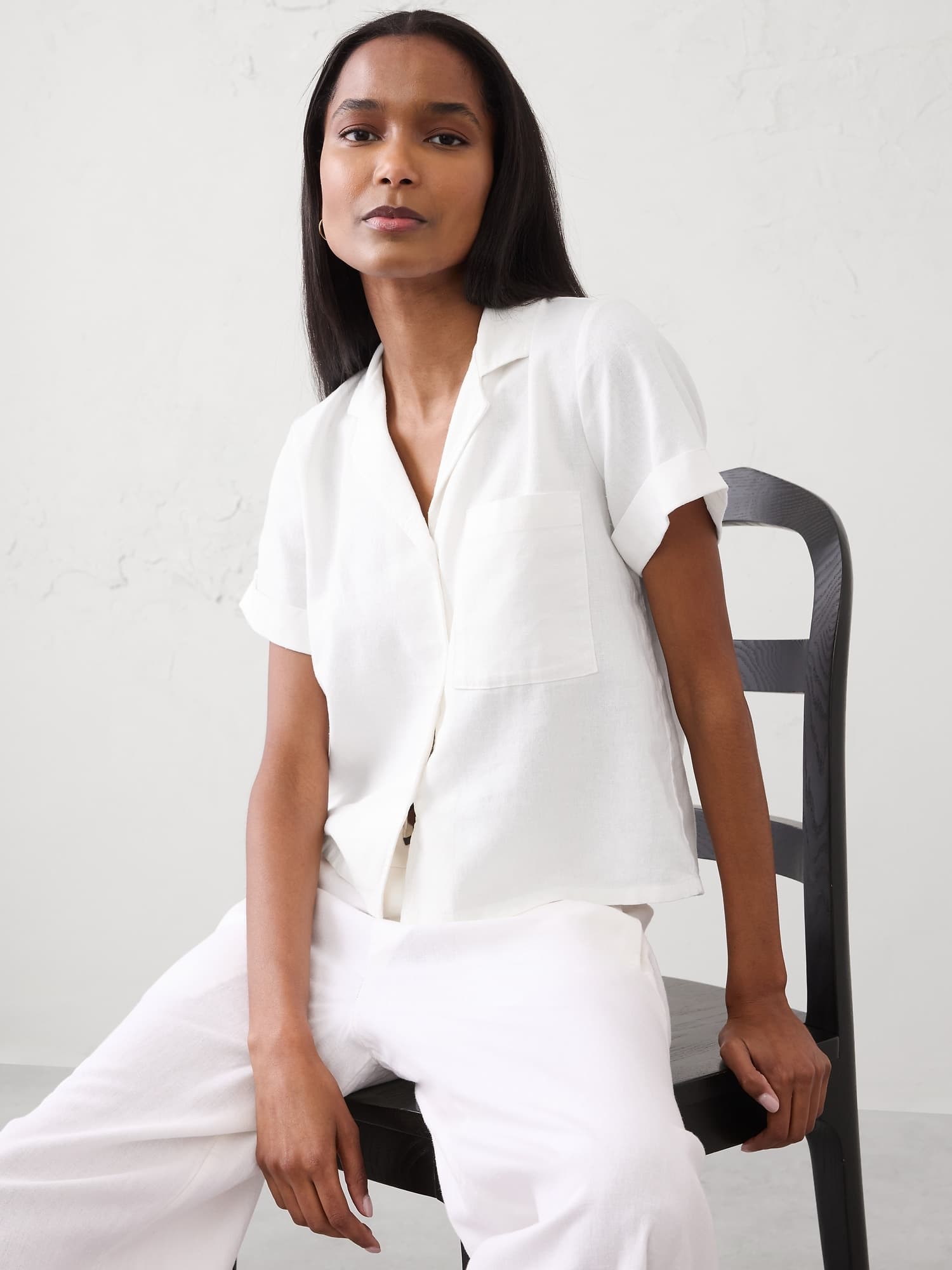 Banana Republic Factory Linen-Blend Shirt - image 1