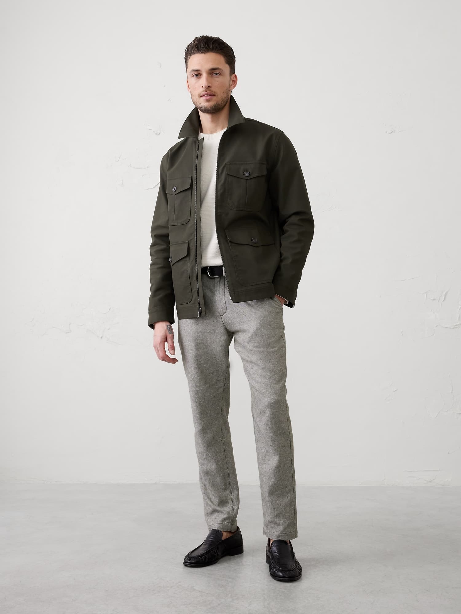 Athletic-Fit Linen-Blend Pant - image 1