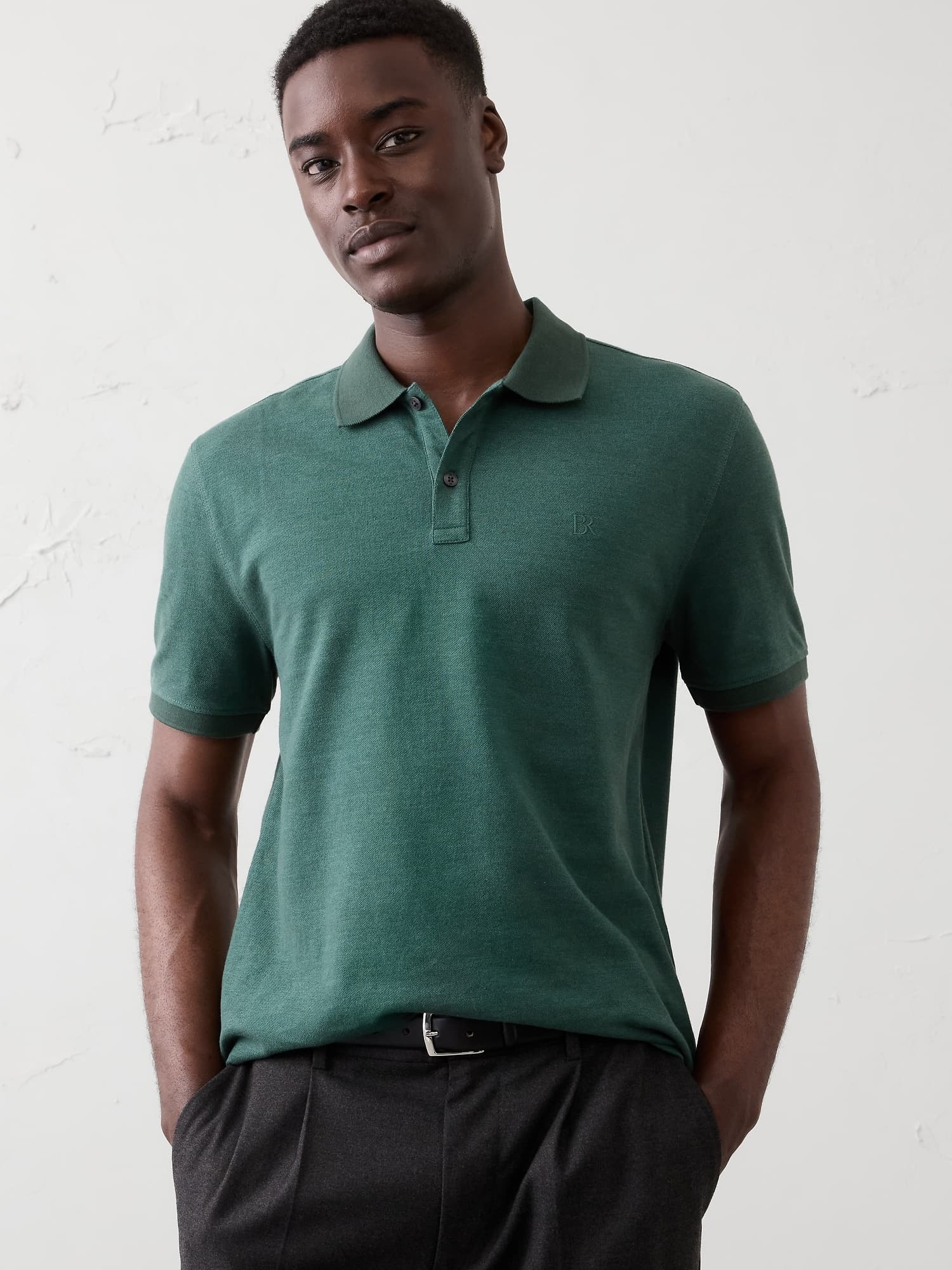 Slim-Fit Pique Polo - image 1