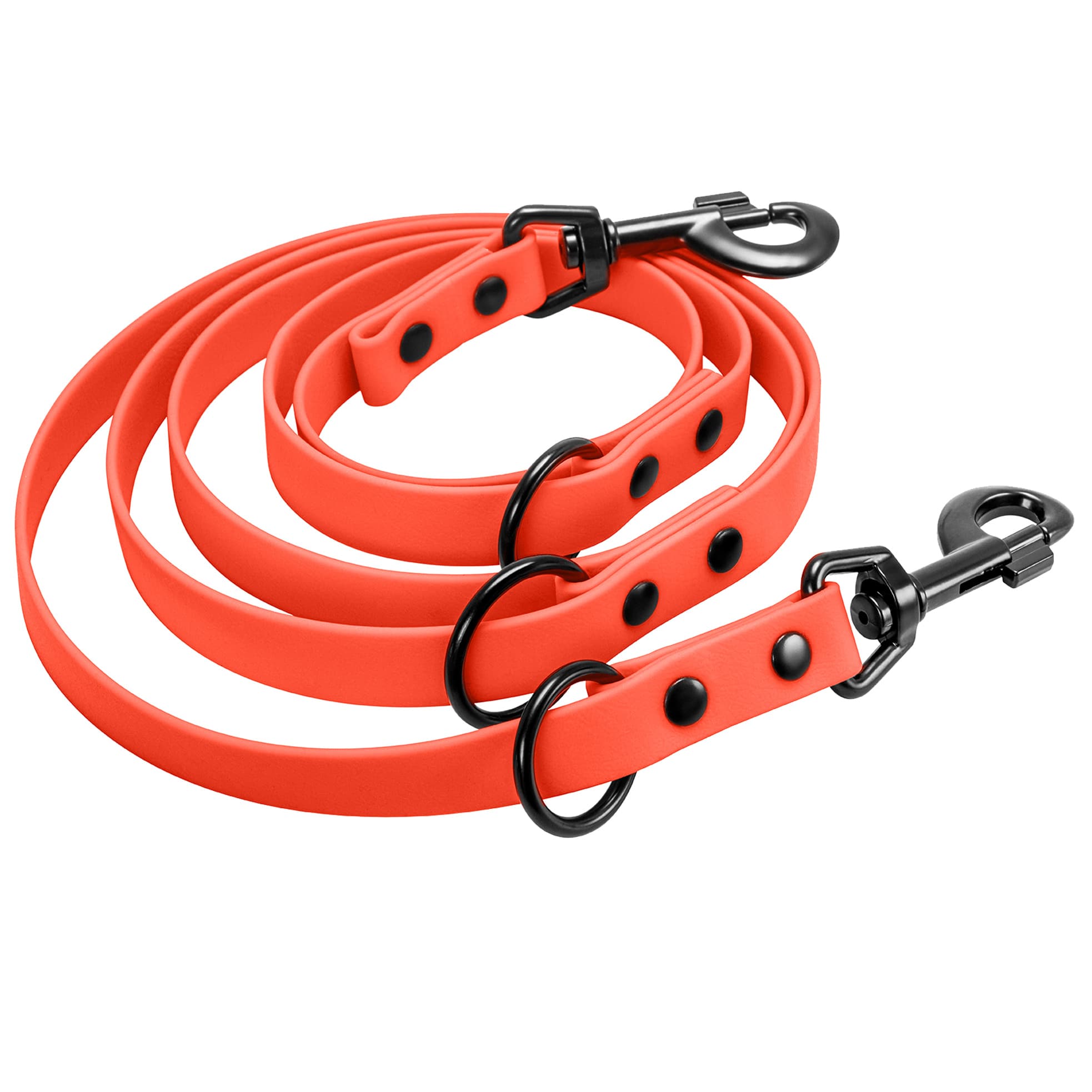 Verstellbare Leine aus Beta Biothane Neonorange - image 1