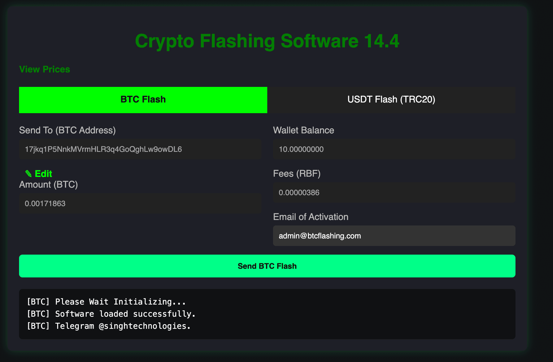 Flash Btc Transaction (Core Network) - image 1