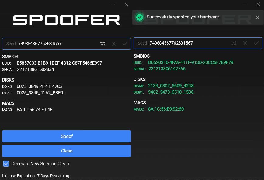 Reported Spoofer HWID Hardware Internal Spoofer - image 1