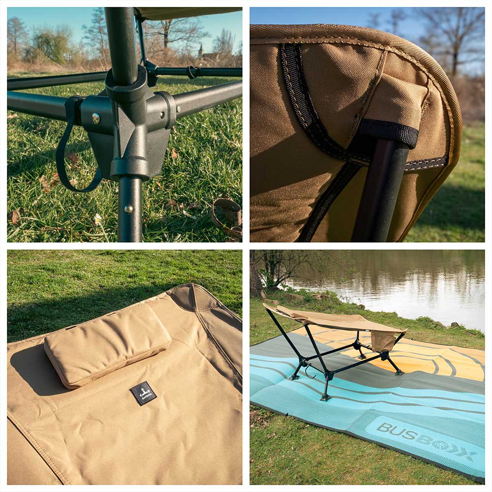 Bus-Boxx Defthike Faltbarer Campingstuhl im Hängematten-Stil – Reclining Chair Vorjahresmodell - image 1