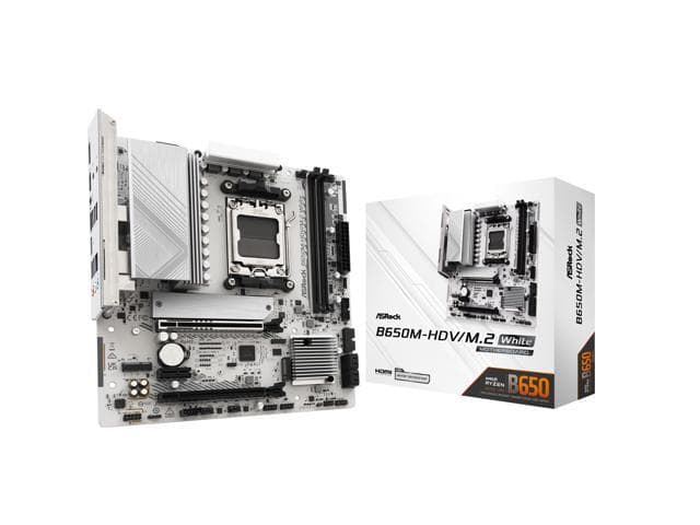 ASRock B650M-HDV/M.2 White AM5 Micro ATX Motherboard - image 1