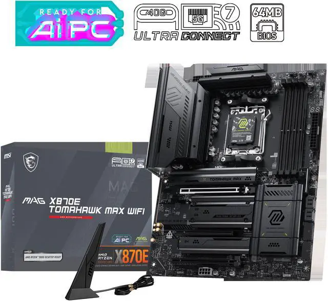 MSI MAG X870E TOMAHAWK MAX WIFI AM5 AMD X870E Motherboard - image 1