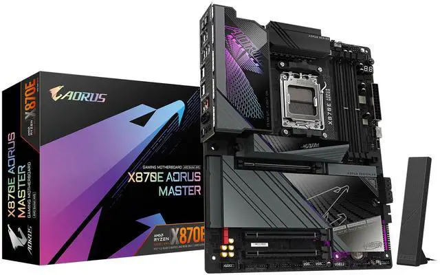 GIGABYTE X870E AORUS MASTER AM5 ATX Motherboard DDR5 PCIe 5.0 Wi-Fi 7 5GbE LAN - image 1