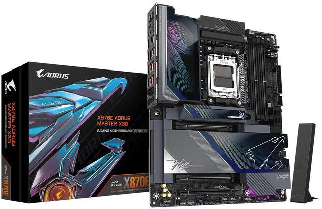 GIGABYTE X870E AORUS MASTER X3D AMD AM5 LGA 1718 ATX Motherboard - image 1