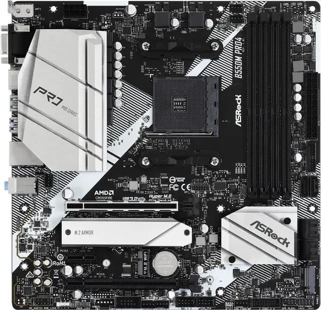 ASRock B550M PRO4 AM4 AMD B550 Micro ATX Motherboard - image 1