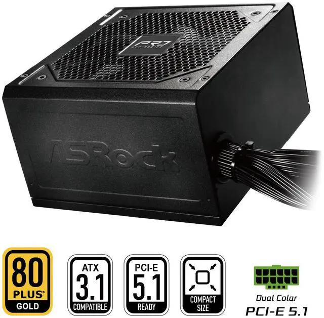 ASRock PRO Series PRO-750G 750W ATX 3.1 Compatible 80 PLUS GOLD Certified Power Supply - image 1