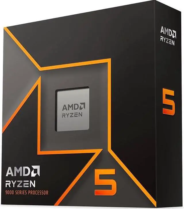 AMD Ryzen 5 9600X - Ryzen 5 9000 Series Granite Ridge (Zen 5) 6-Core 3.9 GHz - Socket AM5 65W - Radeon Graphics Processor - 100-100001405WOF - image 1