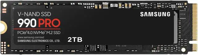 SAMSUNG 990 PRO 2TB SSD, PCIe Gen4 M.2 2280, Seq. Read Speeds Up-to 7,450MB/s for High End Computing, Gaming, and Heavy Duty Workstations (MZ-V9P2T0B/AM) Non-Heatsink - image 1