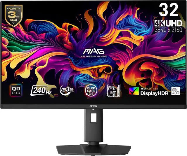 MSI MAG 321UPX QD-OLED 32" UHD Gaming Monitor, 240Hz, 0.03ms - image 1