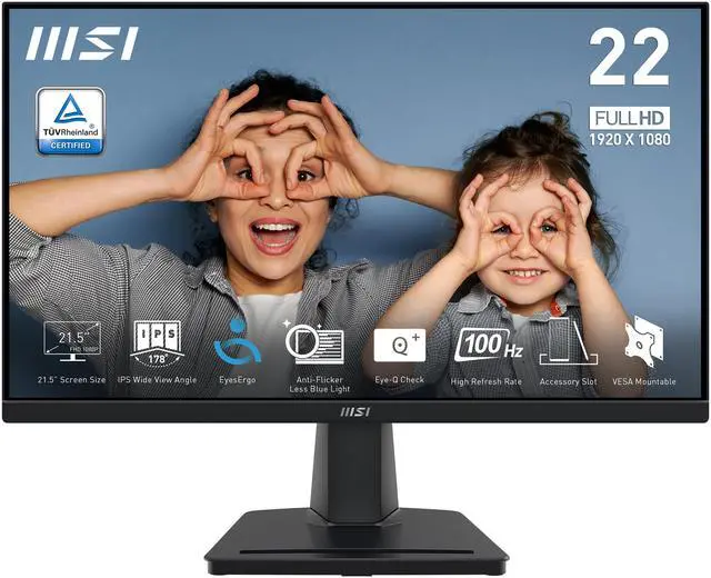 MSI Pro MP225 22 inch FHD 100Hz IPS Monitor Matte Black - image 1