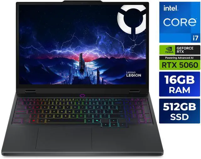 Lenovo Legion 5i - 15.1" GeForce RTX 5060 Laptop GPU - Intel Core i7-14700HX - 16GB Memory - 512GB SSD - 165Hz OLED Display - Windows 11 Home Gaming Laptop (83LY000LUS) - image 1
