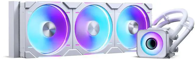 Phanteks Glacier One 420D30 X2 AIO Liquid CPU Cooler - White, 3x 140mm D30 D-RGB Fans, Evolv X2 Aluminum Cap Design, Intel LGA 1851/1700/1200/115x & AMD AM4/AM5 Compatible - image 1