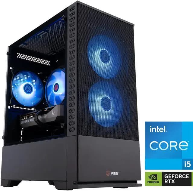 ABS Cyclone Aqua Gaming PC - Windows 11 - Intel Core i5-14400F - Nvidia GeForce RTX 5060 8GB - DLSS 4 - 32GB DDR4 3200 - 1TB M.2 NVMe SSD - CA14400F50605 - image 1