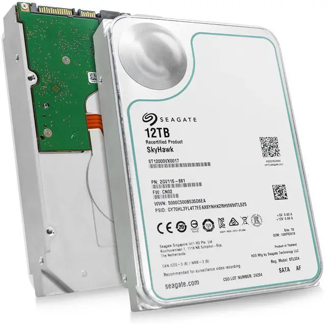 Seagate SkyHawk 12TB 7.2K RPM SATA 6Gb/s 3.5in Surveillance HDD - ST12000VX0017 - image 1