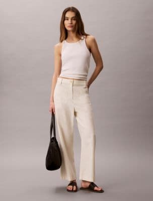 Calvin Klein Twill Wide Leg Pants - image 1
