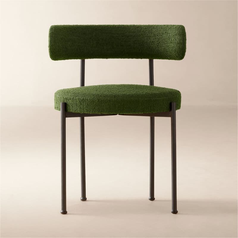 Inesse Green Boucle Dining Chair - image 1