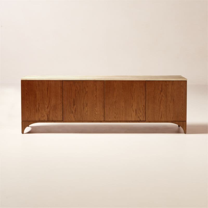 Roane 80" Oak Wood Media Console - image 1
