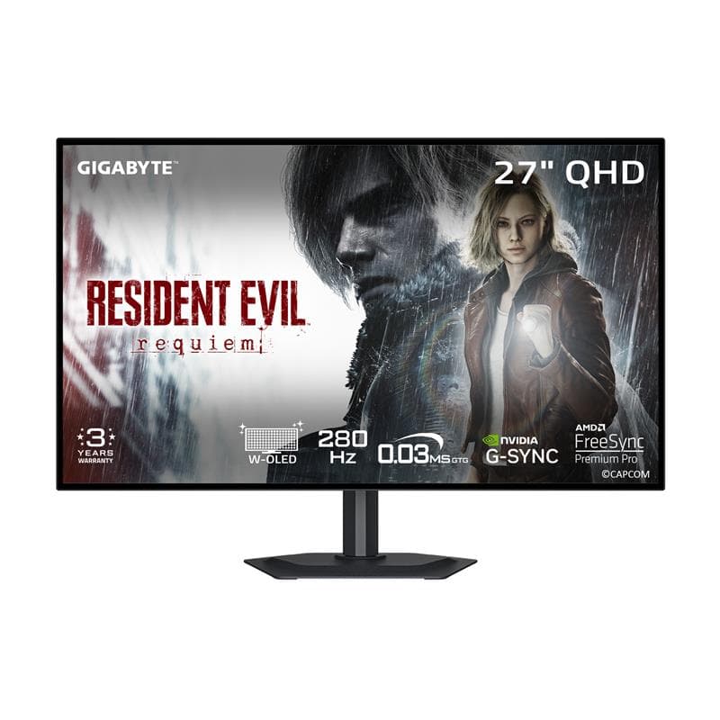 GIGABYTE 27" 2560 x 1440 QHD W-OLED 280Hz Gaming Monitor - image 1