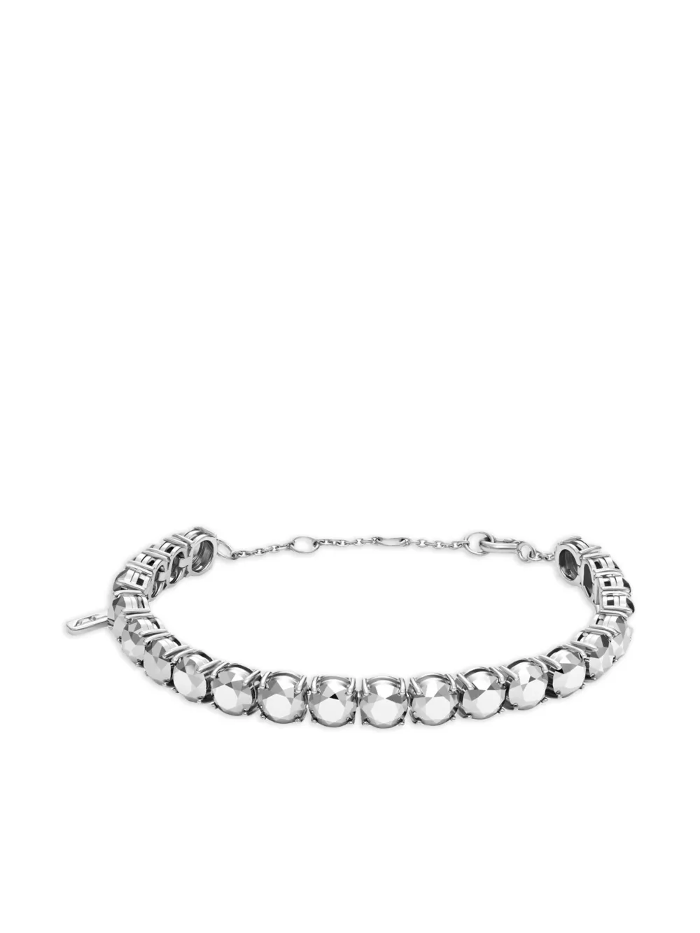 Diesel DL1354040 Silver-tone Sterling Silver Tennis Bracelet with Crystal Embellishment - image 1