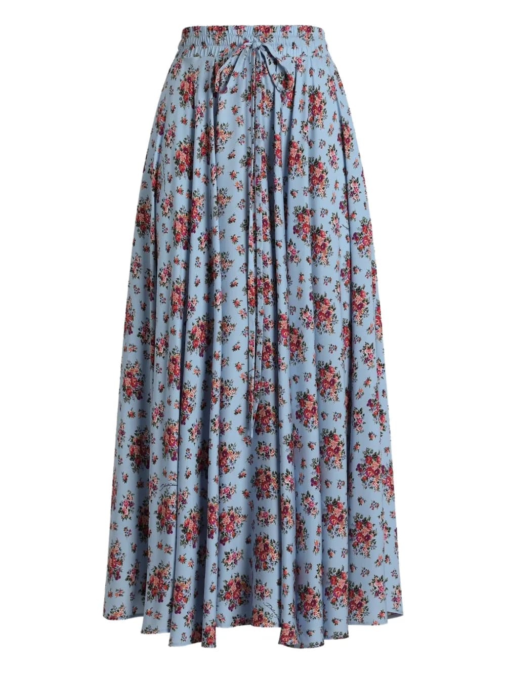 Dolce & Gabbana Falda Largo Floral con Cordones - image 1