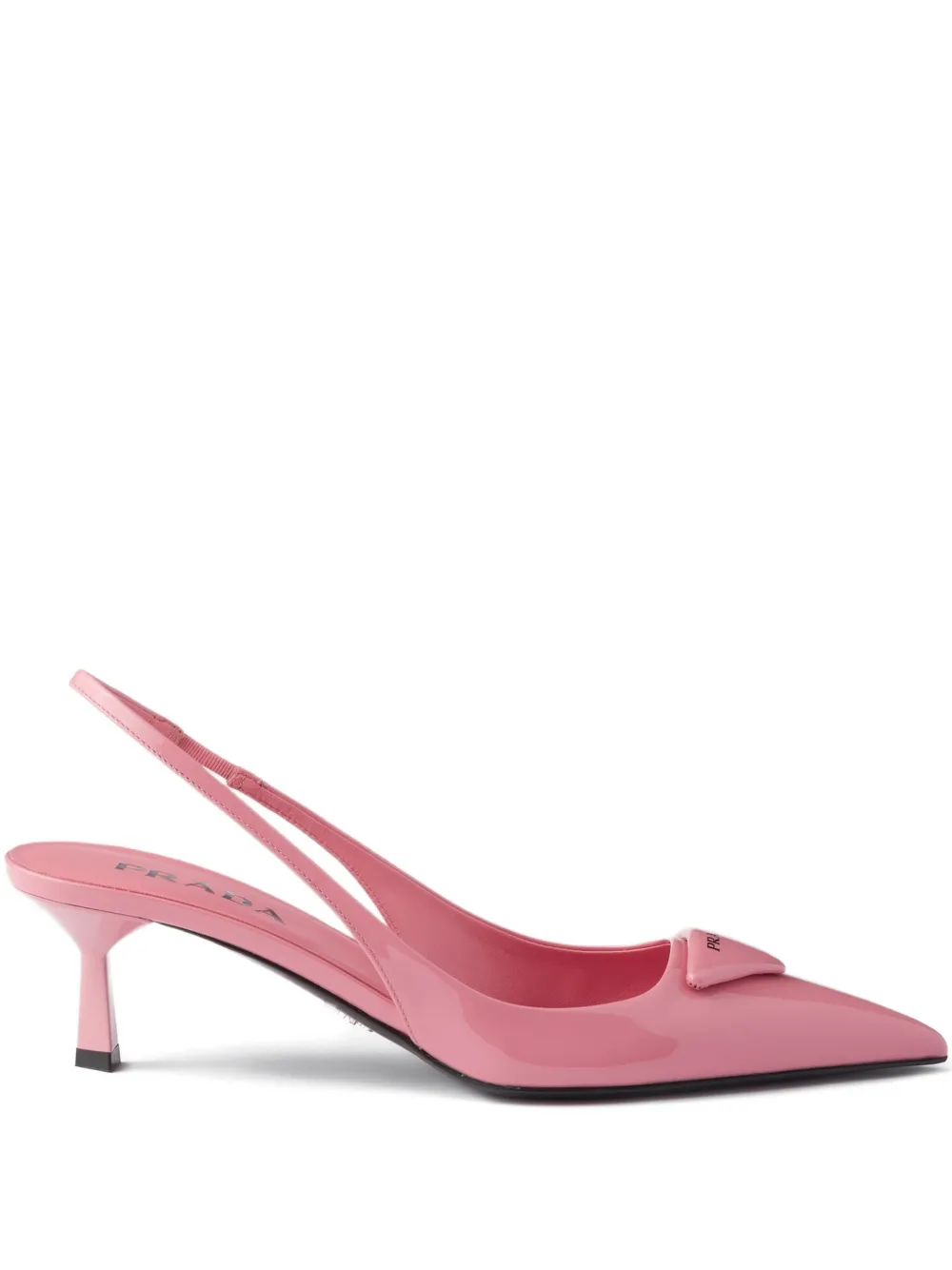 Prada 55mm Triangle Logo Slingback Pumps - image 1