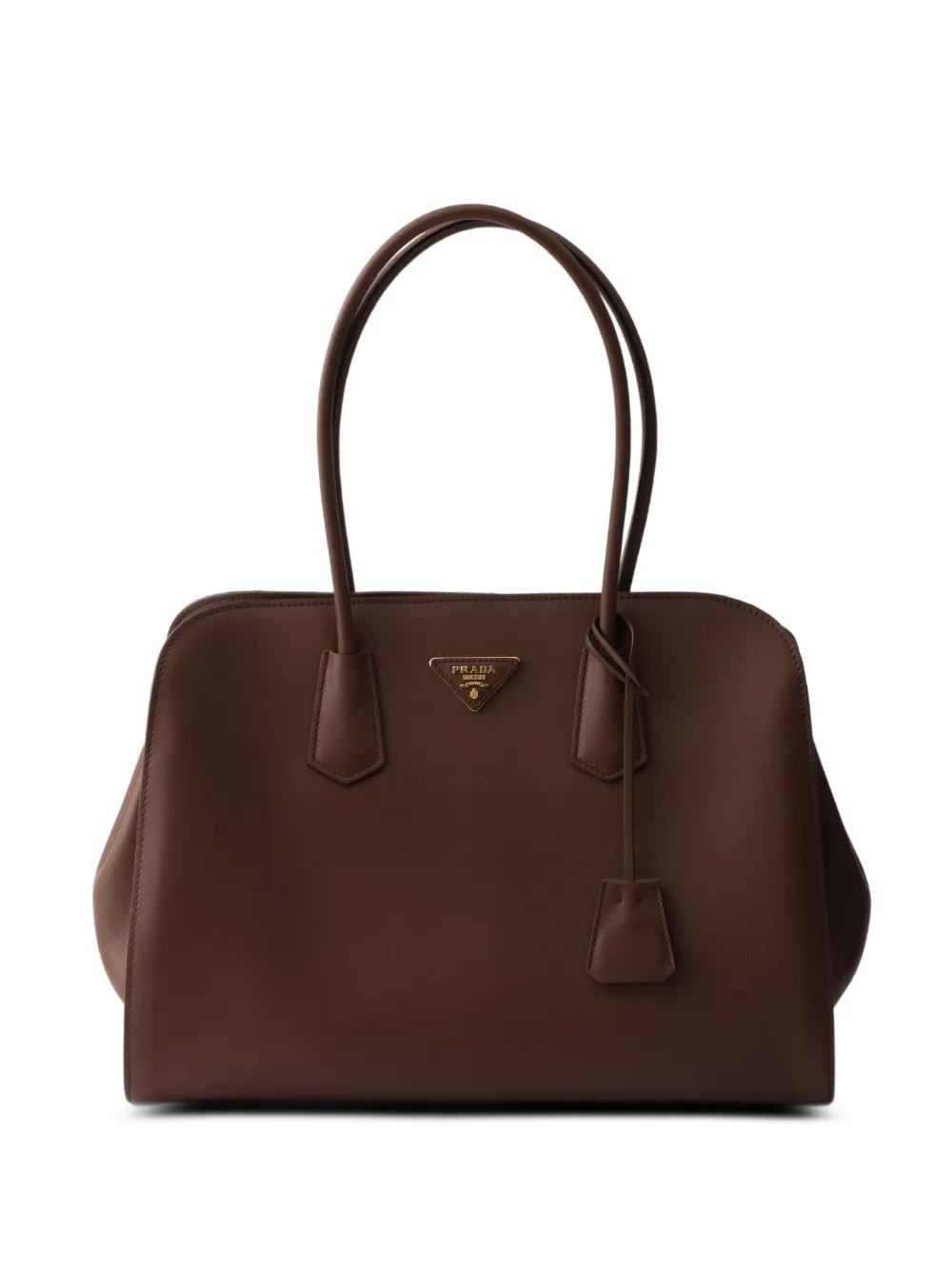 Prada Large Brown Leather Tote Bag - image 1