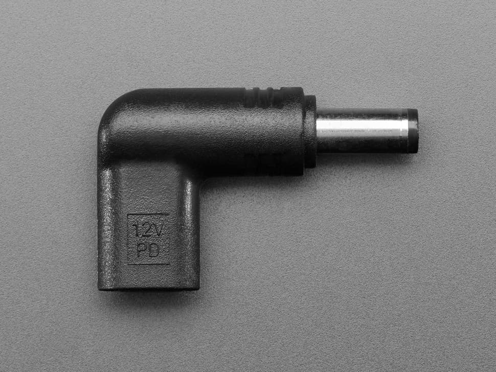 USB Type C PD to 5.5mm/2.1mm Barrel Jack Adapter - 12V - image 1