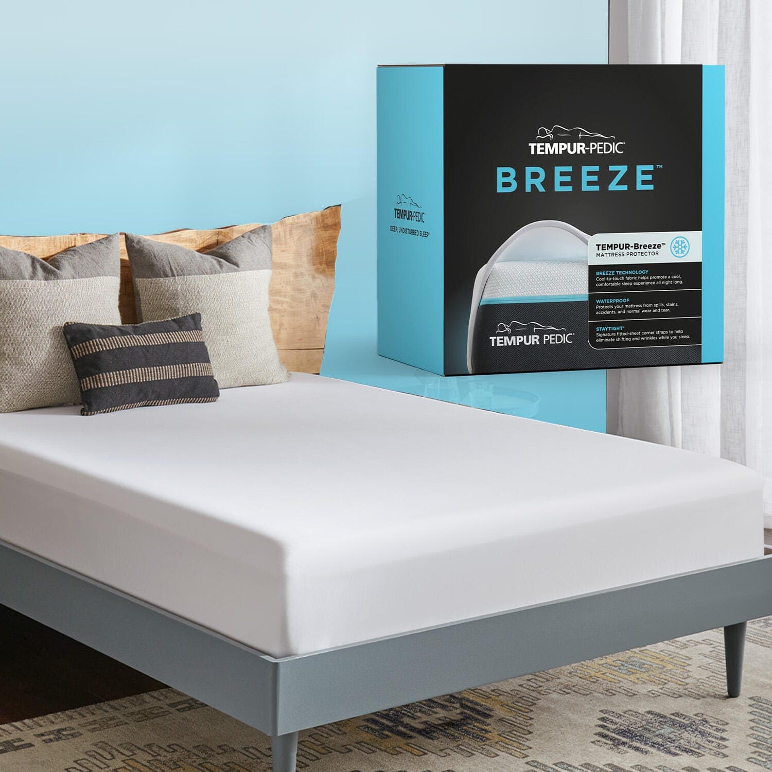 TEMPUR-Breeze™ Split California King Mattress Protector - image 1