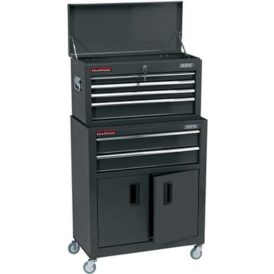Draper Combined Roller Cabinet and Tool Chest Black - image 1