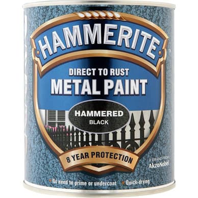 Hammerite Metal Paint Hammered 750ml Black - image 1