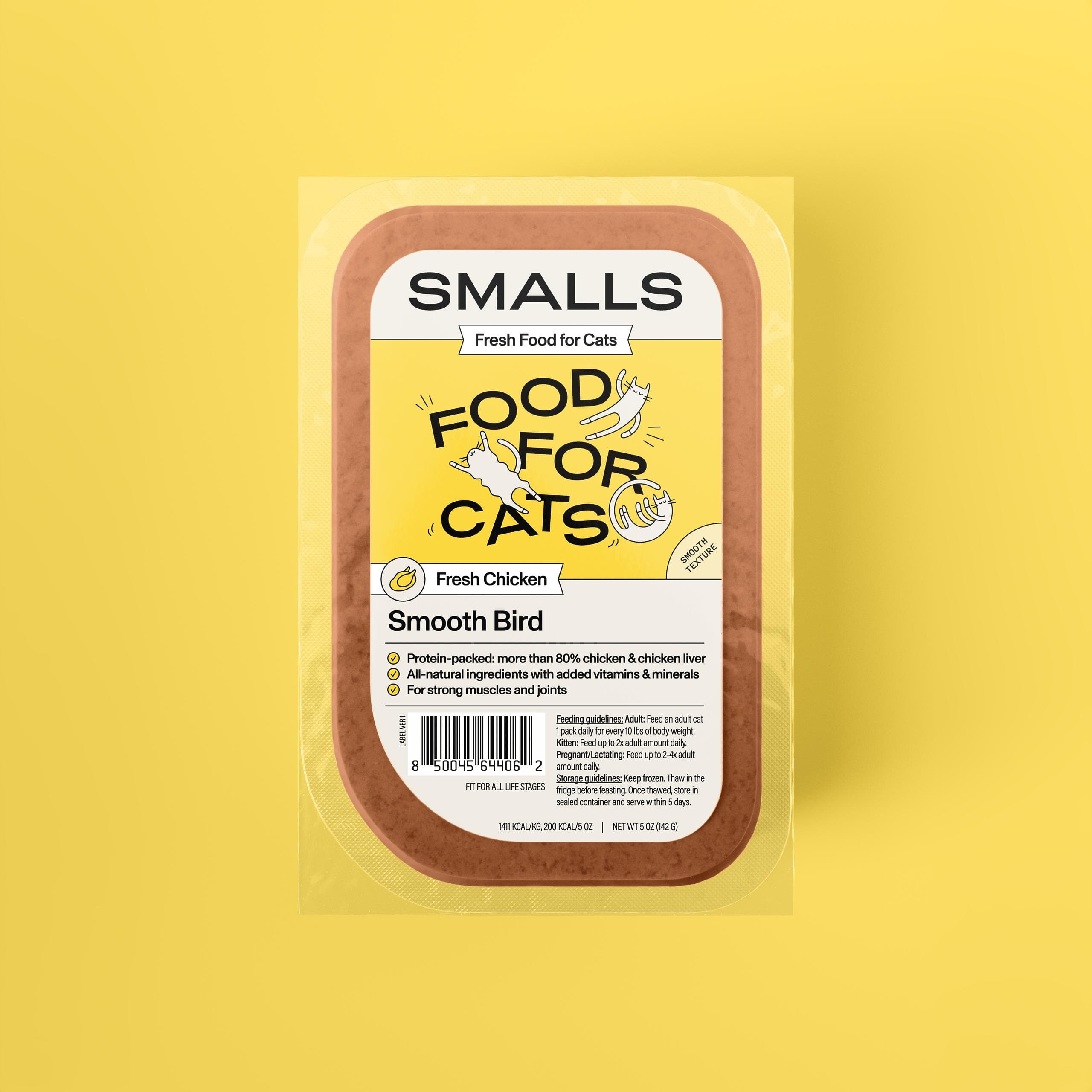 Smalls Smooth Bird Frozen Cat Food, 5 oz - image 1