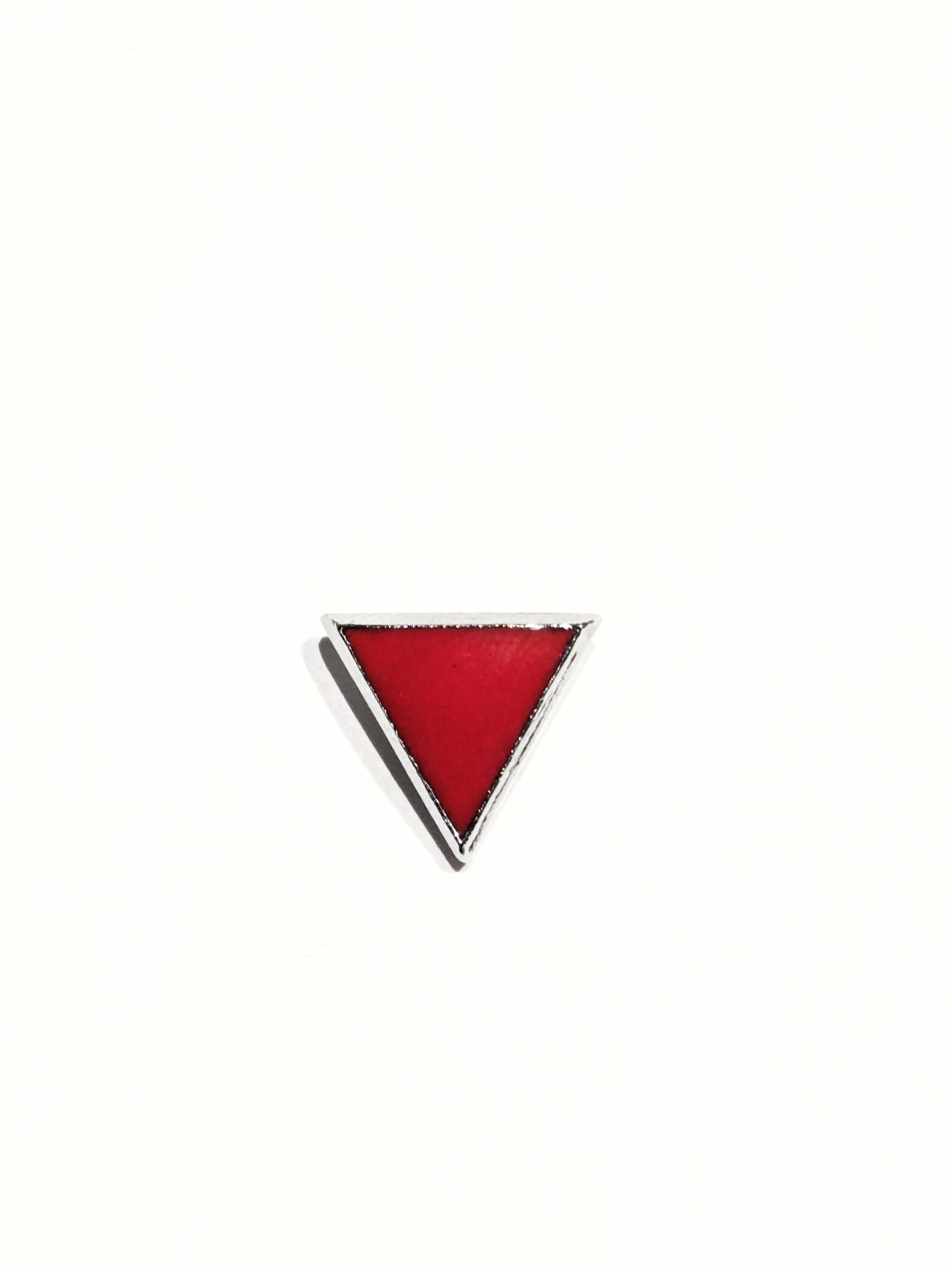 Red Triangle Anti Nazi Enamel Pin - image 1