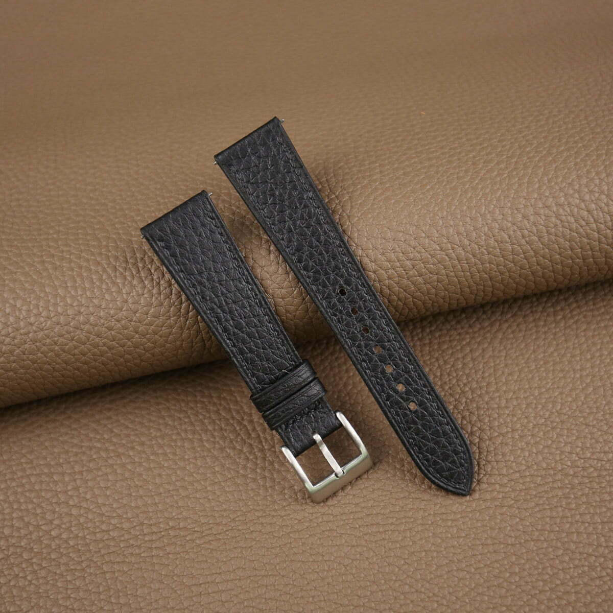 Black Togo Leather Watch Strap | Handdn - Bespoke Watchstraps - image 1