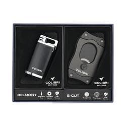 Colibri Belmont Jet Lighter and S-Cut Cigar Cutter Gift Box Set - image 1