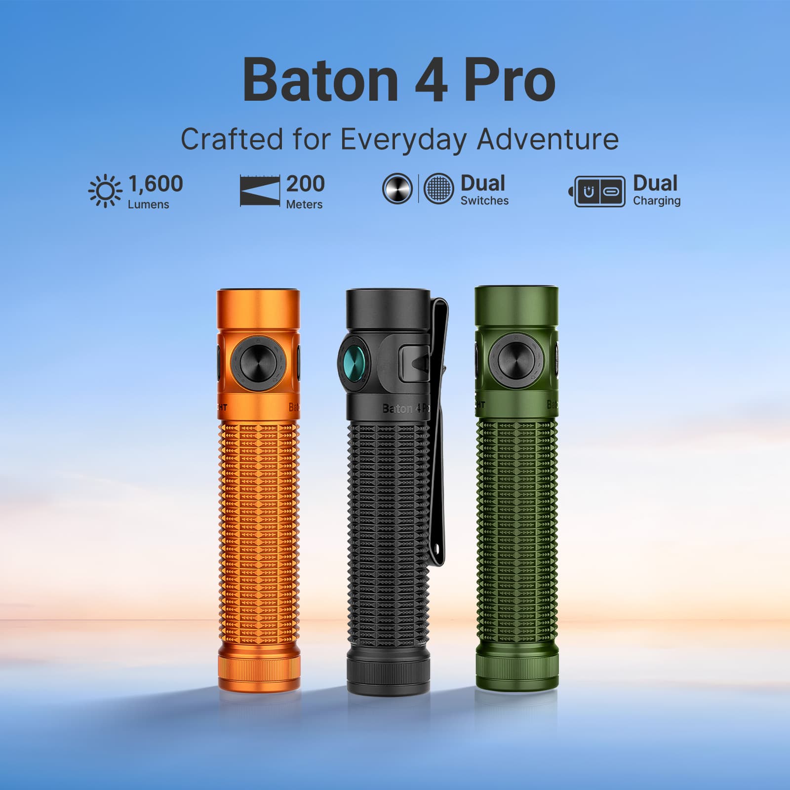 Olight Baton Ultra / 4 Pro Dual Switch High Lumen Compact EDC Torch - image 1