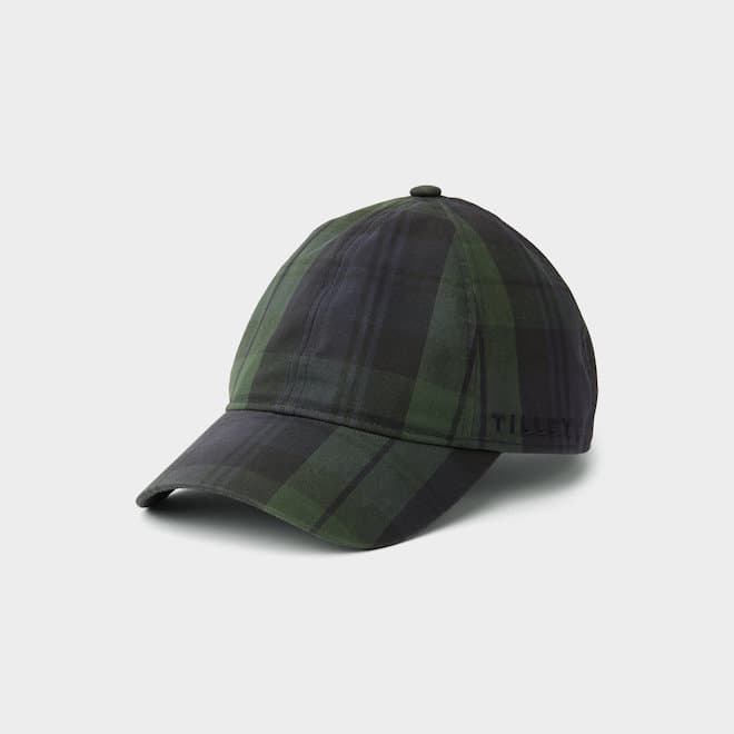 Tilley Waxed Unisex Baseball Cap in Cotton Duck Small/Medium Size - Plaid Navy - image 1