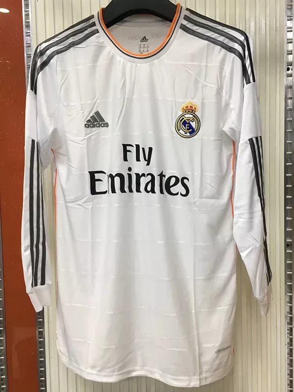 2013-2014 Real Madrid Home Long Sleeve Retro Soccer Jersey - image 1