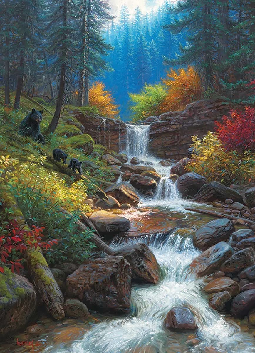 Mountain Cascade - 1000 Piece Jigsaw Puzzle by Cobble Hill - image 1