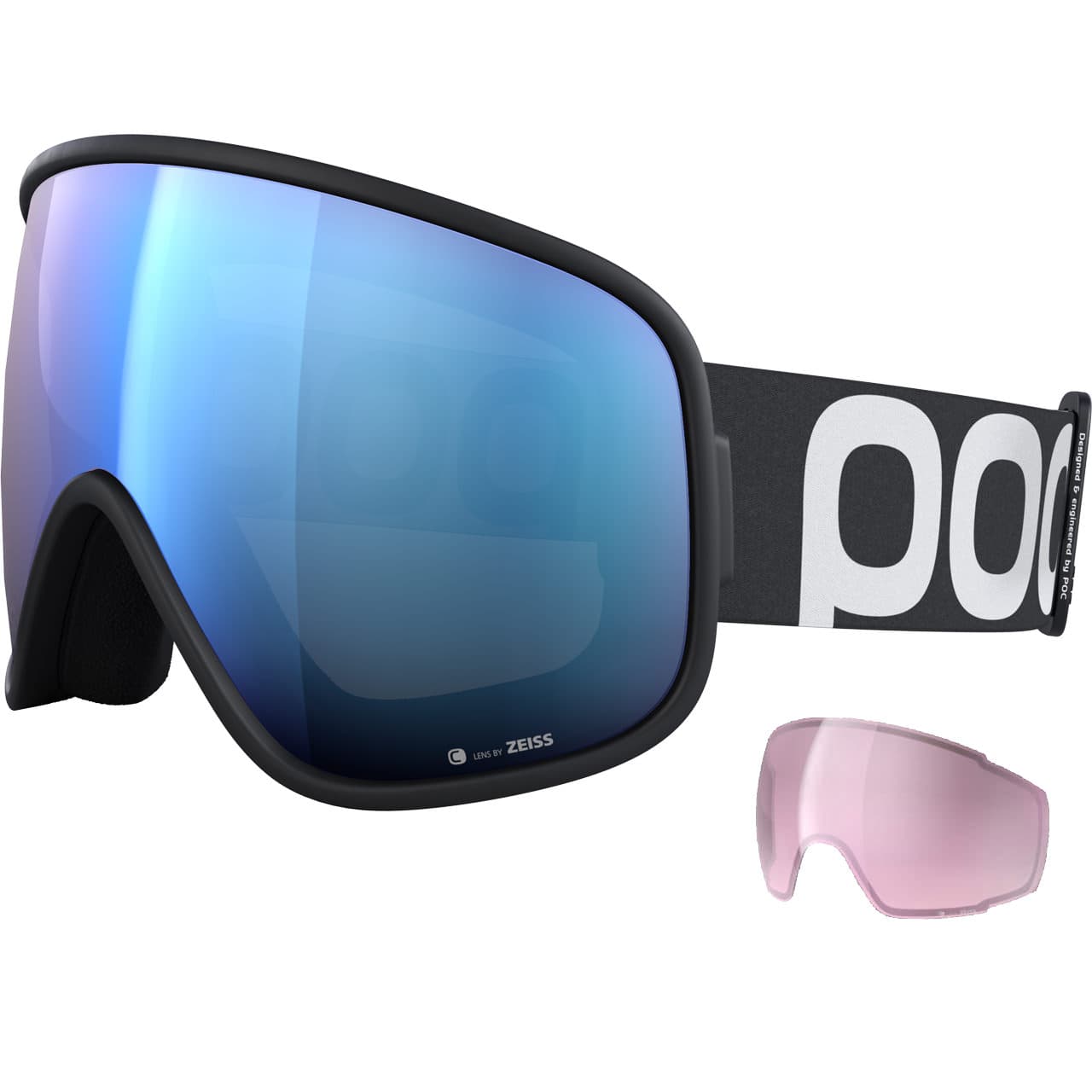 POC Vitrea Ski Goggles Uranium Black / Partly Sunny Blue with Replacement Lens - image 1