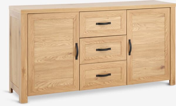 Sideboard JUNGEN 2 doors 3 drawers warm oak colour - image 1