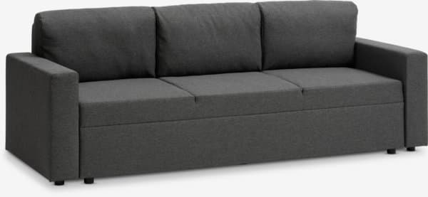 Sovesofa MARSLEV 3-pers. mørkegråt stof - image 1
