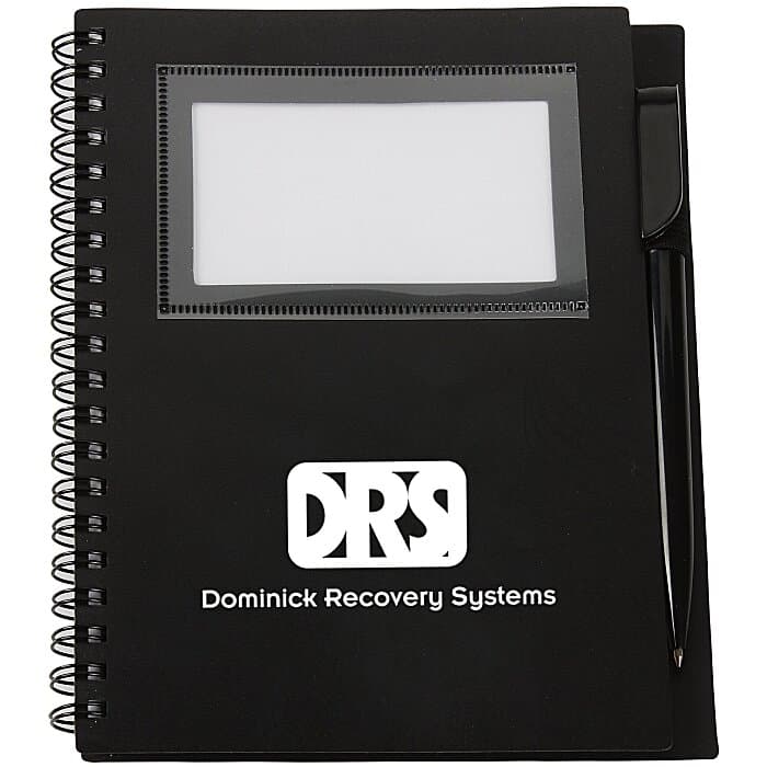 Business Card Notebook with Pen - Opaque - image 1