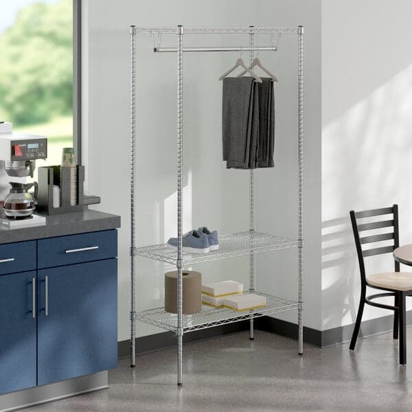 Regency 18" x 36" x 74" Chrome Garment Rack - image 1