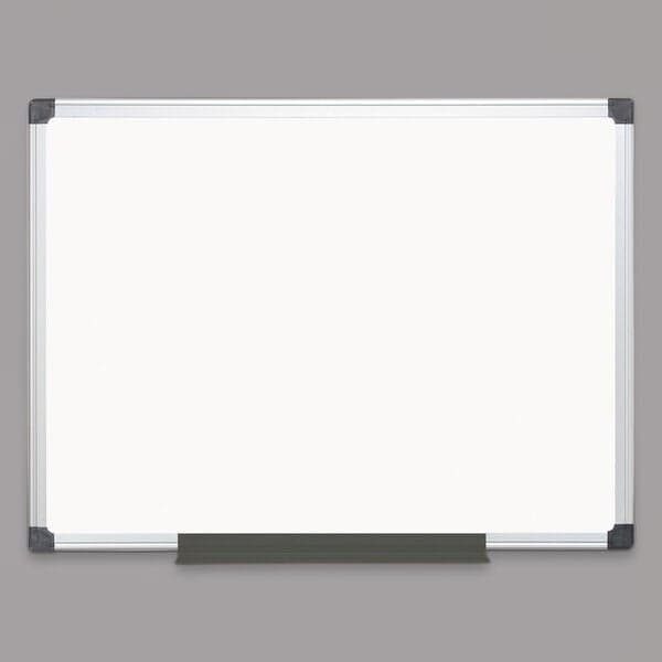MasterVision MA0507170 48" x 36" Magnetic Lacquered Steel Dry Erase Board with Aluminum Frame and Black Corners - image 1
